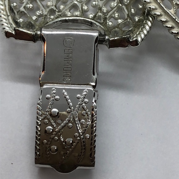 VTG Omate Emmons Silvertone Set Bracelet Clip-ons - Picture 6 of 11